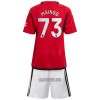 Camisola + Calções Manchester United Mainoo 73 Criança Equipamento 1ª 23/24